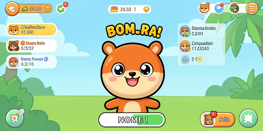 Tangkapan layar interaksi sosial antar pemain dalam game.